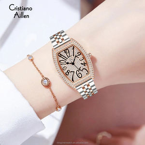 <span class=keywords><strong>Montre</strong></span> à quartz de luxe pour femme <span class=keywords><strong>Cristiano</strong></span> Aillen, style décontracté, 38 mm, acier inoxydable, bracelet en alliage de 18 mm, cadran en verre, affichage à aiguilles - Product Image 4