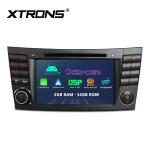 XTRONS 7 인치 안드로이드 11 더블 딘 자동차 DVD 스테레오 플레이어 메르세데스 벤츠 E 클래스 W211 CLS 클래스 W219