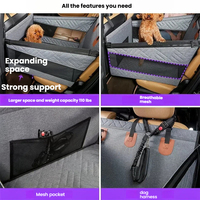 Siège auto pour chien avec parois latérales robustes, panier de transport étanche en tissu Oxford pour chiens de taille moyenne à grande, portable pour SUV