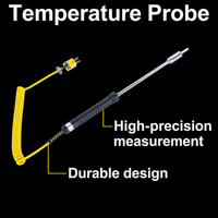 Sonde thermocouple de type R haute température avec sonde à billes céramiques, sonde thermocouple de surface portative, diverses spécifications
