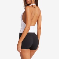 Rompi Olahraga Fitness yang Dipakai di Leher, Model V-neck, Menampilkan Bentuk Dada, Cocok untuk Lari, Pilates, Seksi, Atasan Cantik, Set Yoga dengan Celana Pendek