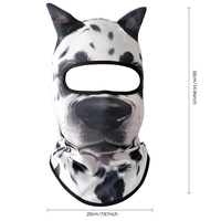 Balaclava respirante en soie glacée avec imprimé chien 3D mignon |   Masque de protection solaire pour le visage pour la moto, le vélo, les sports de plein air, l'été et l'hiver