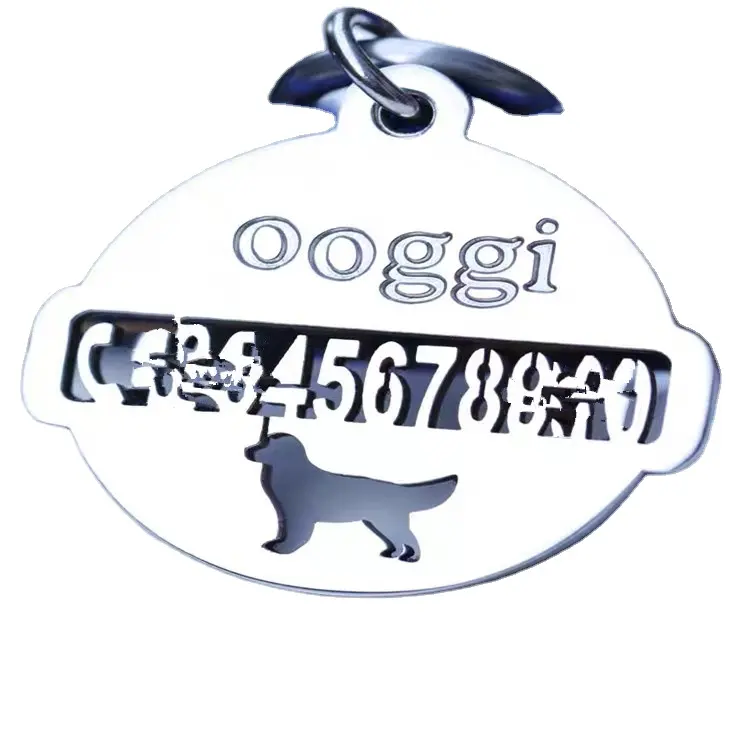 High Quality Factory Personalized Engrave Stainless Steel ID Pet Tags With Your Logo Pet Name Tag