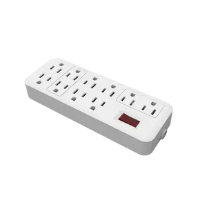 factory design 110V US type Regleta Multicontacto 10 tomas electrical socket outlets with ON/OFF switch electric Power Strip