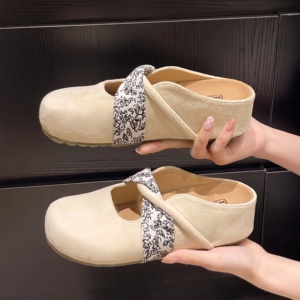 Zapatos Planos de Terciopelo para Mujer, con Punta Cuadrada, Diseño de Lazo, Ligeros, con Correa en el Tobillo - Product Image 5