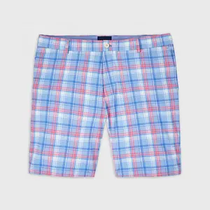 Pantalones cortos deportivos elásticos de cuatro vías para hombre, Logo personalizado OEM, 88% poliéster, 12% licra, impresión por sublimación, para Golf