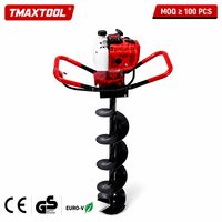 TMAXTOOL Tarière thermique pliable 72 cm³ à essence, moteur 2 temps, pour la plantation d'arbres, le creusement de poteaux de clôture et l'agriculture