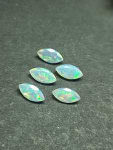 Opale d'Éthiopie naturelle, taille marquise, 5x10 mm, pierre précieuse en vrac |   Pierre d'opale éthiopienne pour la fabrication de bijoux |   Vente en gros - Product Image 6