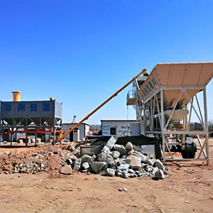 Nhà máy trộn bê tông di động với máy trộn bê tông cưỡng bức, hệ thống trộn ướt, bảo hành 1,5 năm - Product Image 3