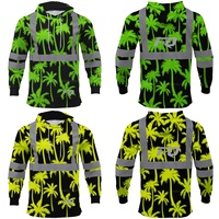 Sweat à capuche Hawaii haute visibilité PURE personnalisé motif d'impression par sublimation logo personnalisé nom sécurité réfléchissante vêtements pour hommes vêtements de travail sweats à capuche
