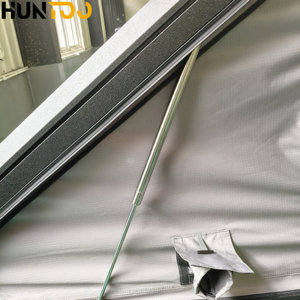 Carpa de techo rígida tipo concha de aluminio Huntoo para camioneta, carpa triangular para acampar al aire libre en el techo de un coche, para Toyota Tacoma - Product Image 6