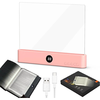 Lampe de lecture sans fil portable rechargeable à LED blanche pleine page, télécommande, intensité réglable, température de couleur multiple, pour lecture intérieure au lit