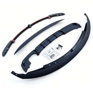For BMW M Performance Matte Black ABS Replacement Front Splitter 51192291364 Rear Diffuser 51192291418 Rear <strong>Spoiler</strong> F30 F35 F80 - Product Image 2