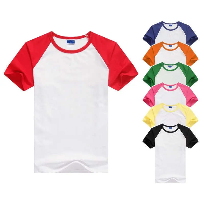 Áo Thun Raglan Chiến Dịch Bầu Cử Đồng Bằng Áo Thun Cotton Trắng Unisex In Ấn Tùy Chỉnh Oem Logo 140gsm Áo Sơ Mi