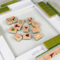 Jeu de Mahjong de Voyage Portable à Trois Tons Américain 166 Tuiles Taille Personnalisée Jeu de Mahjong de Voyage en Acrylique Échantillon de Tuiles Disponible