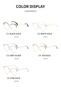 Nuova lente piatta Anti luce blu alla moda e personalizzata per le celebrità femminili di Internet con <span class=keywords><strong>la</strong></span> <span class=keywords><strong>cornice</strong></span> degli occhiali dell'orecchio di gatto - Product Image 3