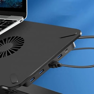 Ergonomic Cooling Tablets PC Holder Folding Adjustable Vertical Notebook Laptop Stand <strong>Riser</strong> with USB - Product Image 4