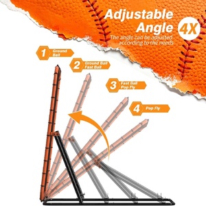 Herramienta de Práctica para Todos los Niveles de Habilidad, Entrenador de Bateo Portátil para Béisbol y Sóftbol con 4 Ángulos de Retorno Ajustables - Product Image 2