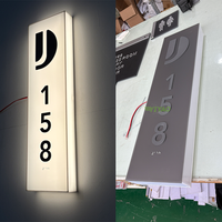 Plaque d'adresse personnalisée YIYAO avec éclairage LED décoratif en acrylique, numéro de maison pour appartement