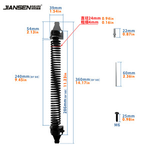 บานพับเหล็ก Jensen Spring แบบปิดเองอัตโนมัติ ขนาด 240 มม. สำหรับประตูรั้วกลางแจ้ง - Product Image 1