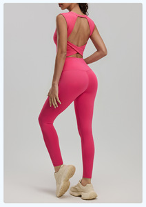 เสื้อครอปโยคะแบบไม่มีแขน ดีไซน์สวยเก๋ โชว์หลัง ทรงคอกลม เนื้อผ้าระบายอากาศได้ดีและยืดหยุ่นสูง - Product Image 4