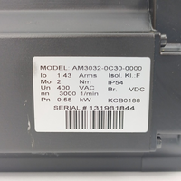 Servomotor PLC AM3032-0C30-0000 de Alta Calidad, 0.58kW, con Programación PLC y Comunicación RS485
