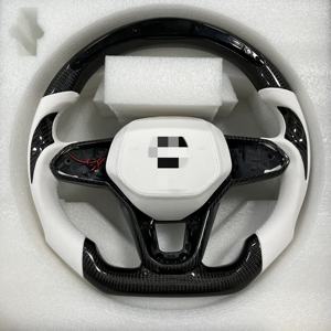 Volant en fibre de carbone pour <span class=keywords><strong>Volkswagen</strong></span> VW <span class=keywords><strong>Golf</strong></span> 7 MK7 7.5 GTI GTD <span class=keywords><strong>GTE</strong></span> R 2013-2020 Polo GTI Tiguan Passat - Product Image 6