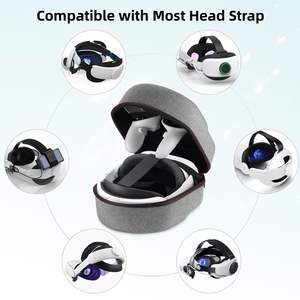 Perjalanan dan penyimpanan EVA Hard VR casing kacamata dengan ritsleting PENUTUP UNTUK 2/Meta untuk 3/<span class=keywords><strong>Vision</strong></span> Pro/Pico 4 Headset VR - Product Image 2