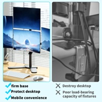 Support de bureau pour quatre moniteurs incurvés ML7864P 13-32 pouces, 10 kg, noir, support d'écran pour ordinateur, support VESA