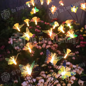 Lumière solaire décorative en forme de papillon à piquer dans le sol, pour rehausser l'atmosphère des zones panoramiques et des circuits nocturnes, attirant l'attention dans les jardins et les paysages extérieurs - Product Image 5