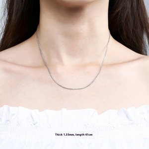 Cadena de Plata de Ley 925, Collar de Moda, Cadenas Minimalistas, Delicadas, de Diseño Simple, Joyería para Mujer, para Uso Diario, Regalo - Product Image 6