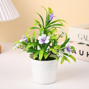 Plante artificielle de volubilis en pot de 17 pouces en PVC, ornement de bureau intérieur, décoration d'intérieur, verdure - Product Image 3