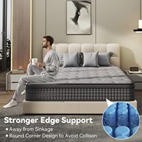 Matelas de luxe en tissu tissé et mousse 200x200 King Queen taille ordinaire matelas enroulé dans une boîte à exporter