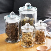 350ml 750ml 150ml verre personnalisé grande capacité large bouche clair cuisine stockage des aliments bocal en verre avec couvercle étanche pour pot de cornichon à thé