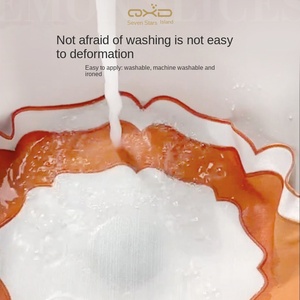 Manteles individuales de lino bordados al por mayor, con bloques de color, lavables, resistentes al desgaste, aislantes para el hogar, para fiestas y bodas - Product Image 3