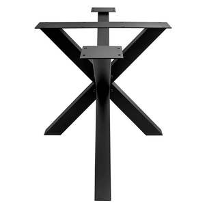 New Modern X Shape Restaurante Industrial Pernas Aço Fundido Ferro Fundido De Ouro Dinning Café Jantar Bases De Mesa De Metal para Mesa - Product Image 3