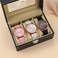 Montre de mode Netiva pour femme avec bracelet en cuir à triple sangle, cadran à chiffres romains et affichage à aiguilles - Montre pour femme AliExpress