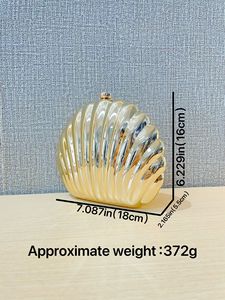 New Spring Cross-border Metal Shiny Hard Box Mini Handbag Closure <b>Long</b> Chain Shoulder Crossbody <b>Bag</b> Tanjing - Product Image 4