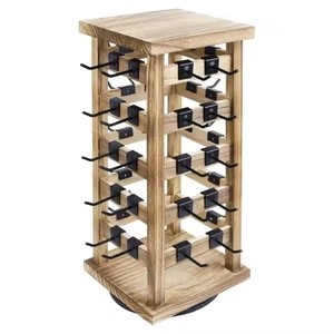 Soporte de exhibición de joyería de madera de color roble personalizado 42 ganchos extraíbles para tienda de pendientes y jaulas de almacenamiento - Product Image 1