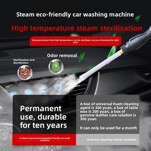 Ticari yüksek sıcaklık paslanmaz çelik buharlı temizleyici endüstriyel yüksek basınçlı araba yıkama mutfak gres ekipmanları manuel - Product Image 3