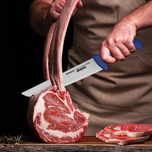 Set di <span class=keywords><strong>Coltelli</strong></span> da Macellaio in Plastica con Acciaino, Coltello da Chef per Sezionare, Disosso Retto, Granton da Macellaio, per Sfilettare il Pesce e Scanno - Product Image 2