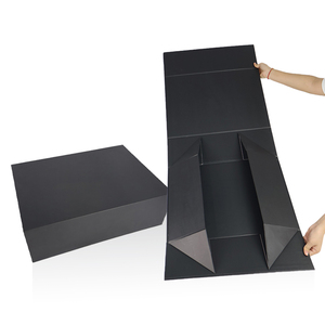 Custom Logo RoHS Material Luxury Printing Color Large Size <strong>Black</strong> Cardboard Folding Foldable Magnetic Gift <strong>Box</strong> - Product Image 3