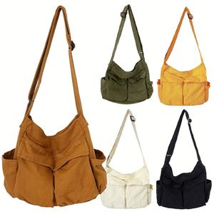 Custom Crossbody <b>Bag</b> for Men <b>Large</b> Capacity <b>Canvas</b> Shoulder <b>Bags</b> Solid Leisure Women's Messenger <b>Bag</b> Travel Tote <b>Bag</b> with logo - Product Image 1