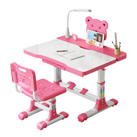 Ensemble de table d'étude moderne en plastique réglable en hauteur pour les enfants d'âge scolaire, avec des dispositifs de sécurité, design multifonctionnel pour une utilisation dans le salon