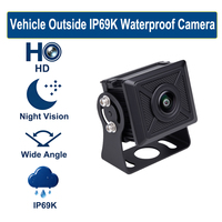 Cámara de Visión Lateral Externa AHD 1080P, Gran Angular de 165 Grados, Antivandálica, Impermeable IP69K, Visión Nocturna Inteligente con Infrarrojos