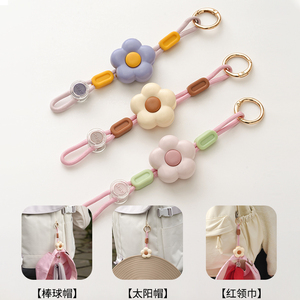 Clip para sombrero con forma de flor, adorno portátil para viaje, antipérdida, para uso en exteriores - Product Image 4