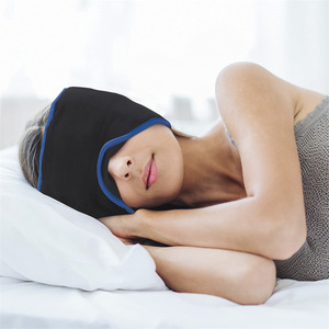 Comfortable <b>Sleep</b> Mask Cooling Eye Mask <b>Light</b> Blocking For Summer Nap Cotton Material Black Blue Pink - Product Image 2
