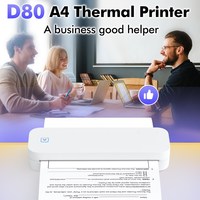 Impresora de Documentos 304DPI, Impresora Térmica Inalámbrica Bluetooth A4 para IOS, Android, MAC, Windows, Impresora de Transferencia Térmica para Contratos