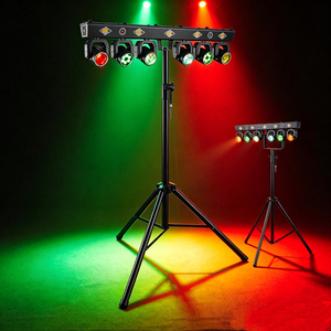 Nuevo Sistema de Iluminación Portátil RGBW para Escenarios, Luces de Música con Efectos de Haz, Estroboscópico, Gobo, Derby, Láser, Cabeza Móvil, Luces para DJ, Discoteca y Fiestas - Product Image 1