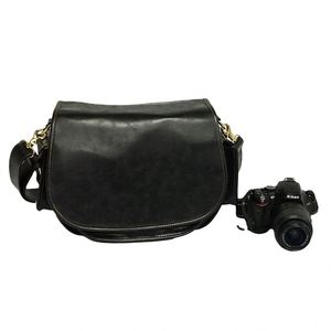 Sac photo élégant personnalisé de marque BSCI, sac photo messager en cuir imperméable pour appareil photo reflex numérique - Product Image 5